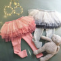 Girl Cotton Gradual Change Gauze Tutu Skirts Leggings Casual Patchwork Spliced Pants Baby Clothing