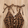 Conyson Summer Infant Baby Girls Clothing Leopard Overalls 4 Colors Sleeveless Button Shorts Jumpsuits Fashion Outfits