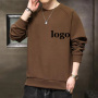 Conyson Custom Logo 280gsm High Quality Plain White Pullover Sweatshirts Oversized Drop Shoulder Blank Men's Plaid Hoodie Shirt