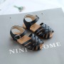 Toddler Girl's Sandals Peep Toe Cross Band Hollow Out Daily Plain Children Summer Shoes 21-30 Three Colors Light Kids Sliders