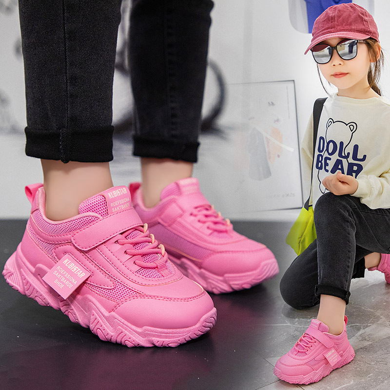 Conyson Hot Sale Kids Sport Shoes Giris Sneakers Breatehable Mesh New Designers Child Walking Tennis Lace Up Kids' Sport Shoes