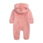 Conyson Stock Lot Solid Long Sleeve Children Clothing Vintage Zipper Outfit Hooded New Born Baby Boy Girl Winter Romper