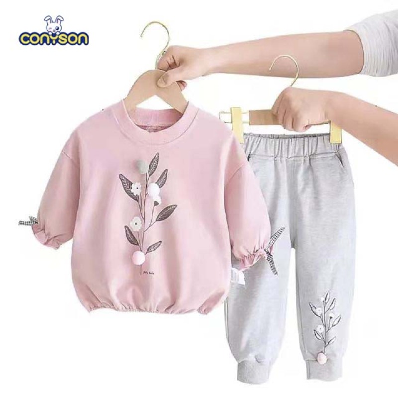 Wholesale Autumn Winter Baby Girls Clothing Sets Cotton Toddler girls clothes kids Tracksuit for girls suits clothing