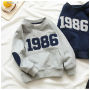 Kids Clothing Casual Letter Printing Pullover Sweatshirt Outwear Autumn Winter Warm Boys Plain Hoodies