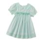 Customization Embroidery Kids Dress Summer 100% Cotton Casual Handmade Smocking Dress Boutique Party Smock Dress Girl