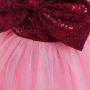 Conyson Kids Tutu Dress Easter Mesh Litter Girls Clothing Sleeveless Bow Sequin Formal Children Girl Evening Dresses
