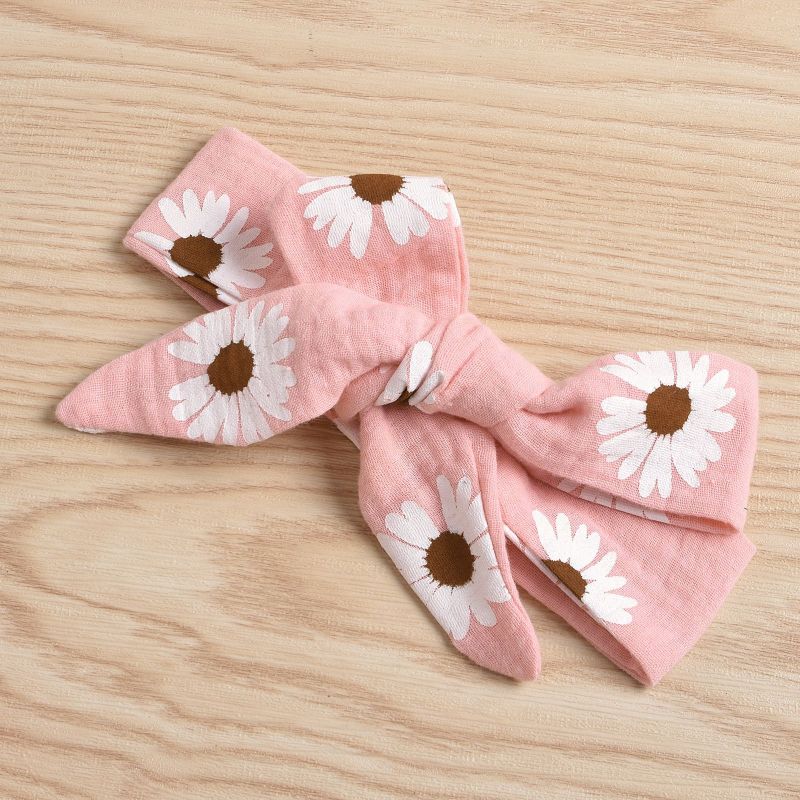 Conyson Newborn Baby Solid Short Headbands kids girls sunflower summer clothing sets Hot Sale Suit Baby Girl Romper Clothes sets