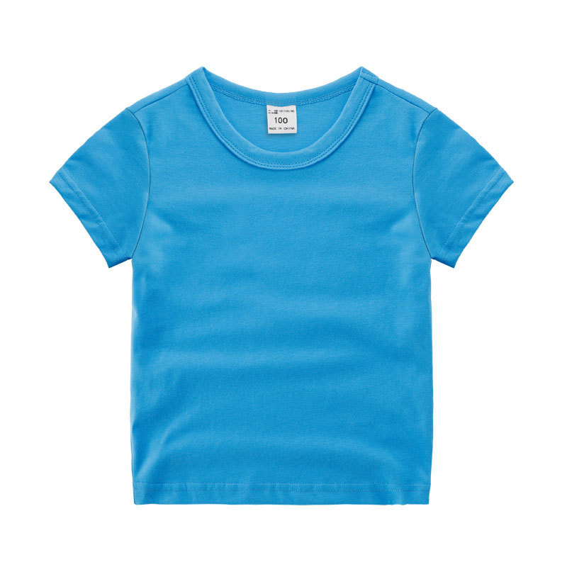 Conyson Boutique Children's Kids Fashion Custom Printing Round Neck Long Girl T-shirt Summer Classic Little boysTops T-shirt