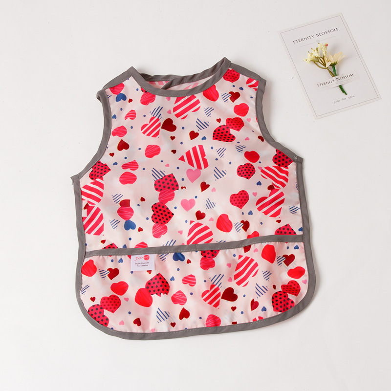 Good Quality Baby Waterproof Bibs Baby Sleeveless Eating Coveralls Babys Meal Pocket Apron