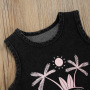 Conyson Wholesale Summer Causal Boys Clothes Sets Beachwear Trees Printed Sleeveless Pullover Vest Tops Shorts Kids Clothes Kid