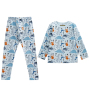 Wholesale Soft Anti-Static O-Neck Knitted Boy's Sleepwear Korean Kids Custom Pajamas Set