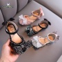 Conyson Summer Hot Sale New Fashion Korean Toddler Children's Sequins Kids Girl Shine Dancing Shoes