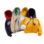 Fashion New Hot Sale Discount Price Plus Cashmere Children's Winter Warm Child Hoodie Set