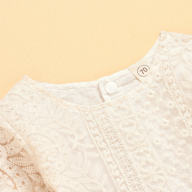 Hot Sale Baby Girl Long Sleeve Lace Romper Newborn Baby Tutu Dress Outfits Cheap Baby Girl Clothes