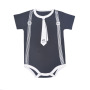 Conyson Infant Climbing Clothes Gentleman Style Printed Cotton Short Sleeve Summer Toddler Boy Jumpsuit Triangle Baby Rompers