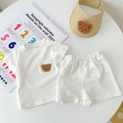 Conyson Wholesale New summer Newborn Unisex Baby Boy Girl Short Sleeve Cute Carton Cotton 2 Pieces Clothing Knitting Baby Sets