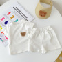 Conyson Wholesale New summer Newborn Unisex Baby Boy Girl Short Sleeve Cute Carton Cotton 2 Pieces Clothing Knitting Baby Sets