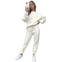 Wholesale Hot Sale High Quality Custom Sport Gym Pullover Plain Workout sweatsuit 2 Pieces Crop Top Oversized Women's Set