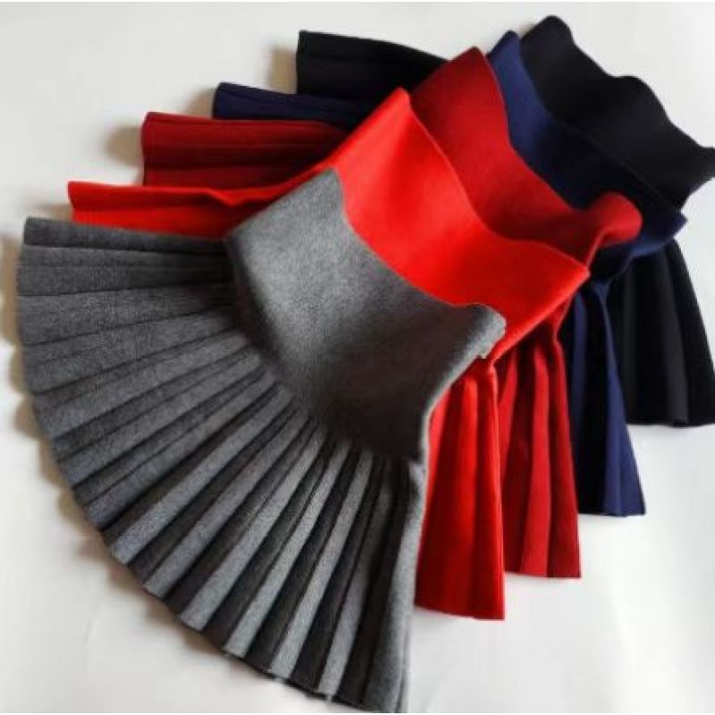 Conyson  Baby Toddler Children's Clothing School Girls Knit Skirt Bottoming Princess Pleated Skirts For Kids Children Clothes