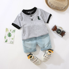 Conyson Hot Sale Polo Fashion Summer Children's 2 Pieces Sets Different Design T-shirt And Short Pants Baby Boy Sets