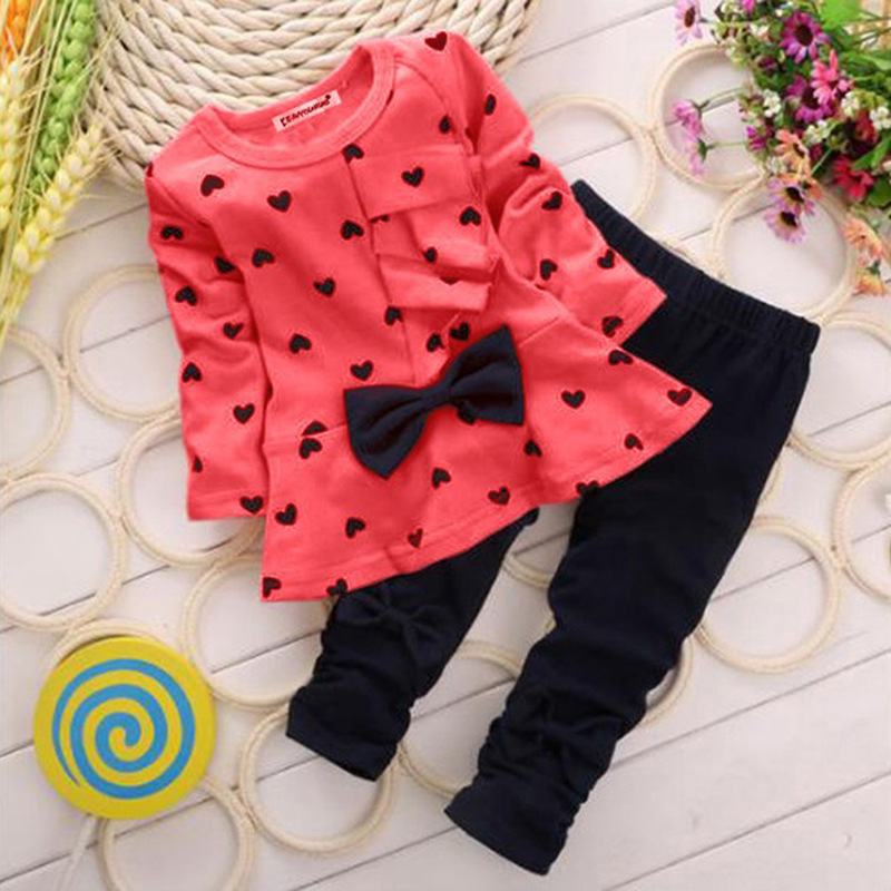 Conyson Custom Spring Autumn Outfits Dress +Pants 2Pcs Cute Baby Girl Clothes Kids Casual Wear Skirt Flounces Clothing Set