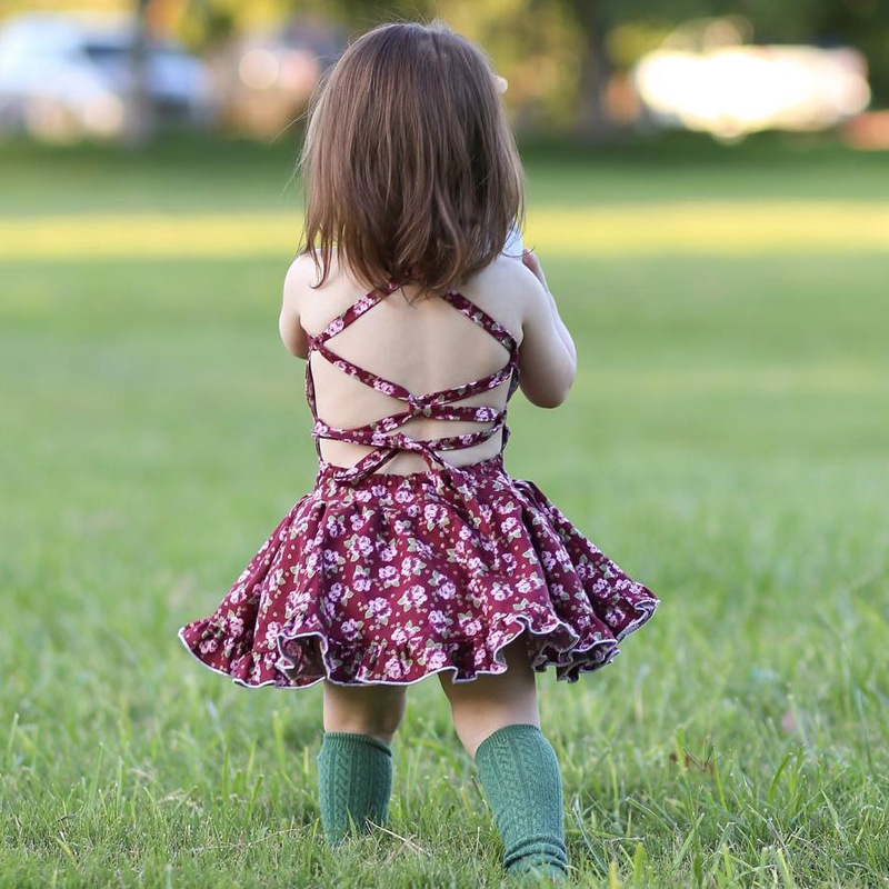 Conyson Summer New Design Kids Cotton Casual Sleeveless Suspender Clothing Children Flower 1-5 Years Baby Girls Dresses