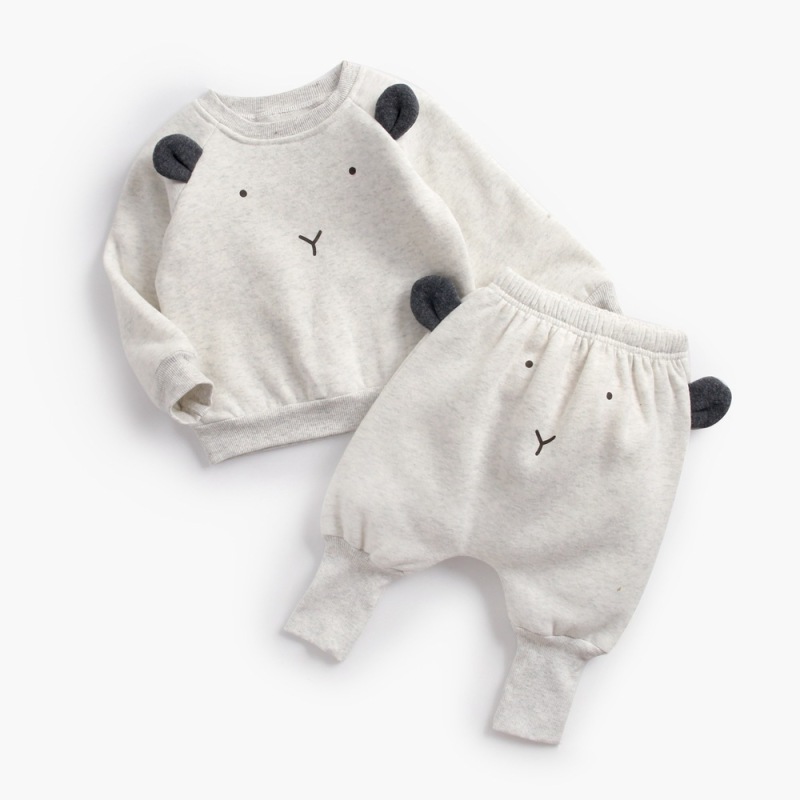 Conyson hot sale fall children korean designer animal baby kids fashion boutique winter clothing boy girls cotton clothes sets