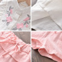 Conyson Wholesale Boutique Flares Fashion 2 Pieces Little Girls Matching Clothing Kids Sleeveless Clothing Baby Clothes Outfit