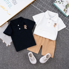 Conyson Summer Newborn Bulk Fashion Little Boy Clothing Suits 1-3 Years Blouse Shorts 2 Pieces Children's Boy Clothing Sets