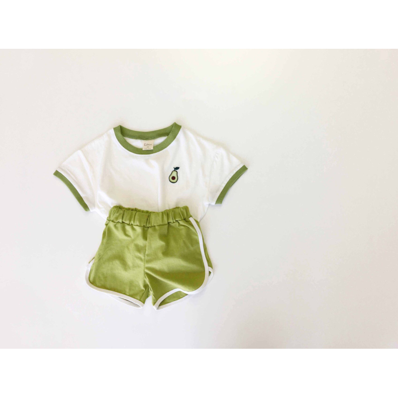 New Kids Clothes Set Cute Print Boy Girl Two Piece Sets Cute Fruit Pattern Girl Shirt Shorts Tops Pants Outfits Summer Set