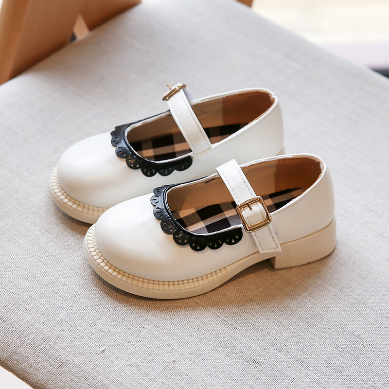 Conyson Children's Lace Leather Shoes Spring 2022 New Round Head Fashion Girls Single Shoe Soft Sole Princess Mary Jane Shoes