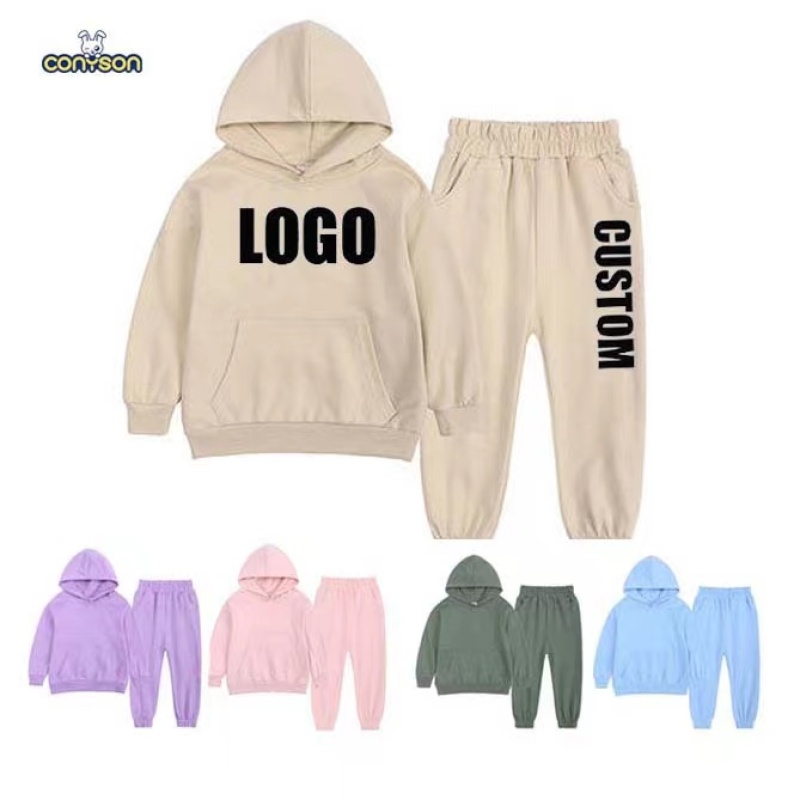 Conyson hot sale rts Casual Outdoor high quality Hoodies Sweatshirts Children clothing Jogging Sportswear kids sweatsuits
