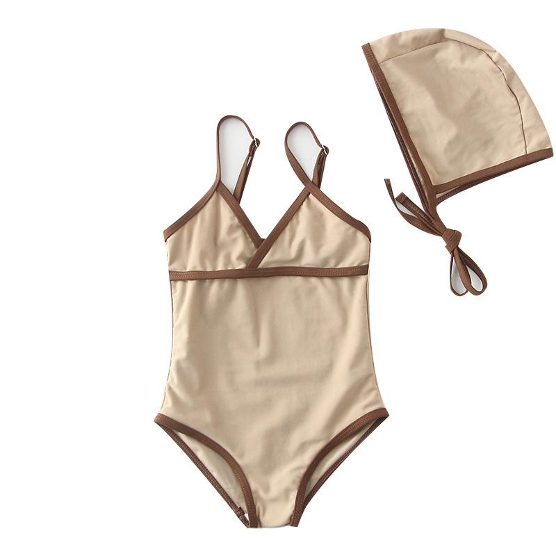 Conyson Summer Kid Beachwear Bodysuit Cute Girl Swimming Suit Baby Girls Solid Swimwear Toddler Swimsuit Kids Bathing Suit