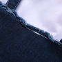 Casual Girl Child Dress Denim Sling Vest White Shirts Solid Kids Girl Outfits Long Sleeve