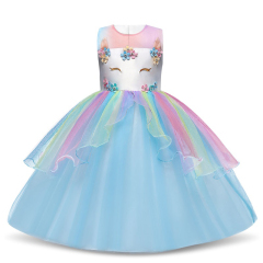 Wholesale Elegant New Year Princess Children Party Dress Wedding Gown Kids Dresses Girls Birthday Party Vestido