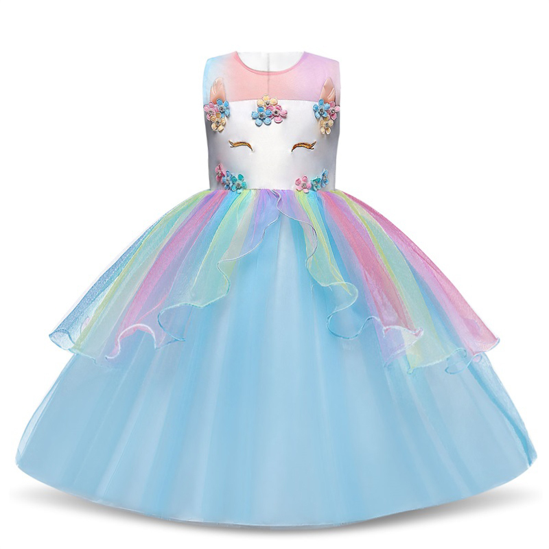 Wholesale Elegant New Year Princess Children Party Dress Wedding Gown Kids Dresses Girls Birthday Party Vestido