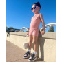 Conyson hot sale ins summer fashion Outdoor toddler girls low price sleeveless one piece Baby Clothes Kids pure color clothing