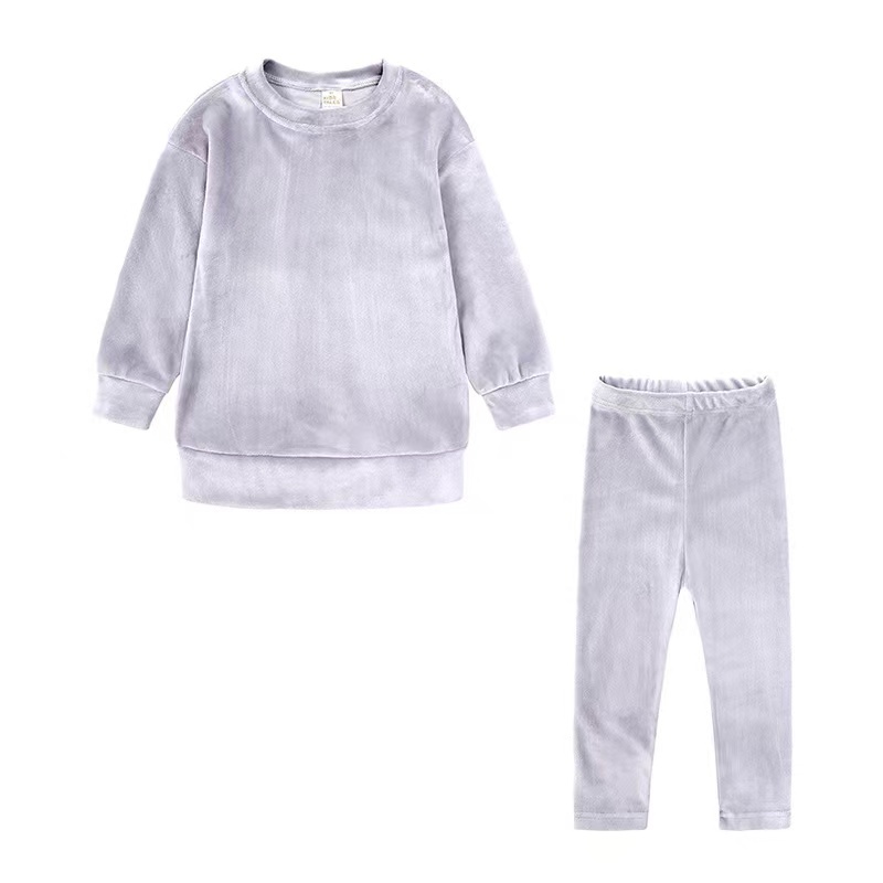 Conyson Casual Kids Girl Jogging Set Sportswear Infant Girls Long Sleeve Sweater Outfit Customized 2Pcs Clothes Sets
