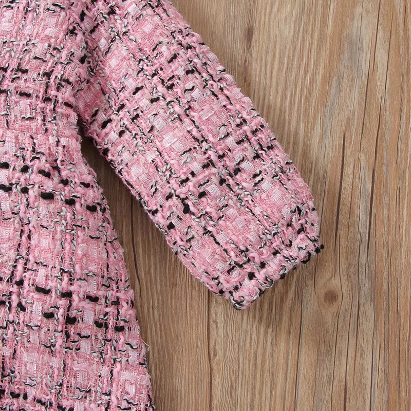 Conyson Hot Wholesale New Casual Style Spring Autumn Long Sleeve 100% Polyester Plaid 1-3 Years Little Girls Kids Party Dresses