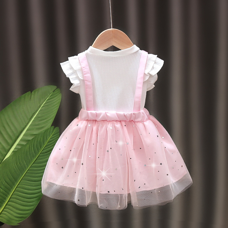 New Arrival Latest Design Baby Dress Net Yarn Cute Style Baby Toddler Children's Clothing Princess Little girl Dress