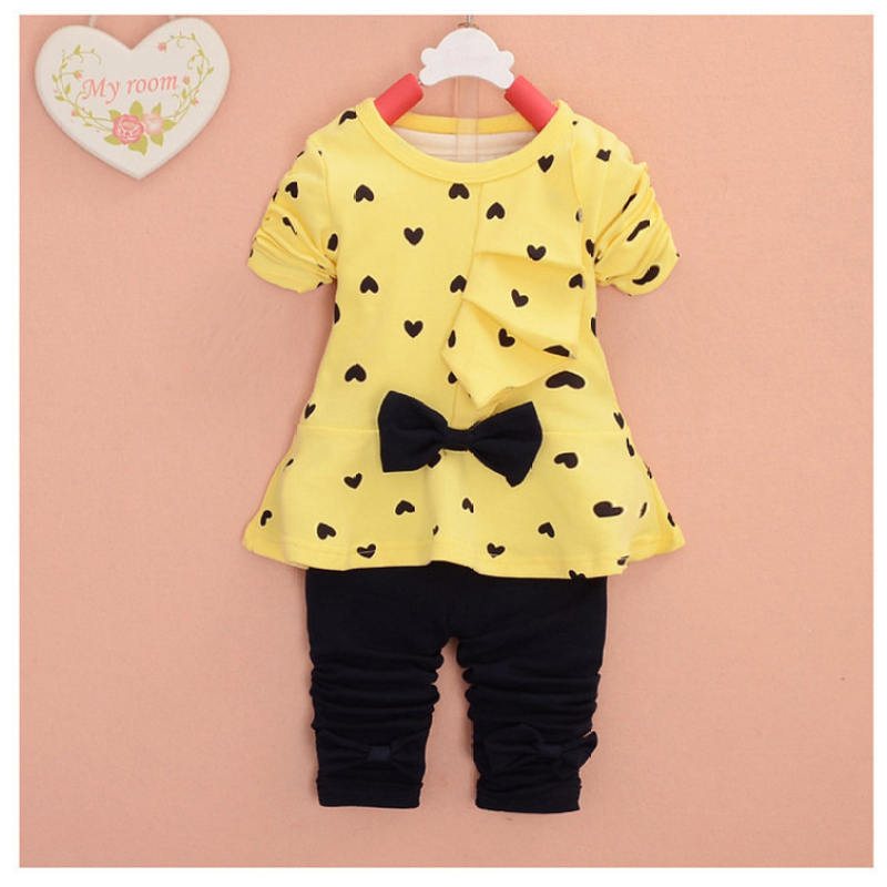 New Pants Cute Baby Girl Clothes Two Piece Outfits Toddler Girls Outfits Causal Long Sleeve Polka Dot Clothin Toddler Set
