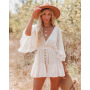 high quality ins fashion designer summer adult batwing sleeve sexy clothes women lace S-XL clothing one-piece casual mini dress
