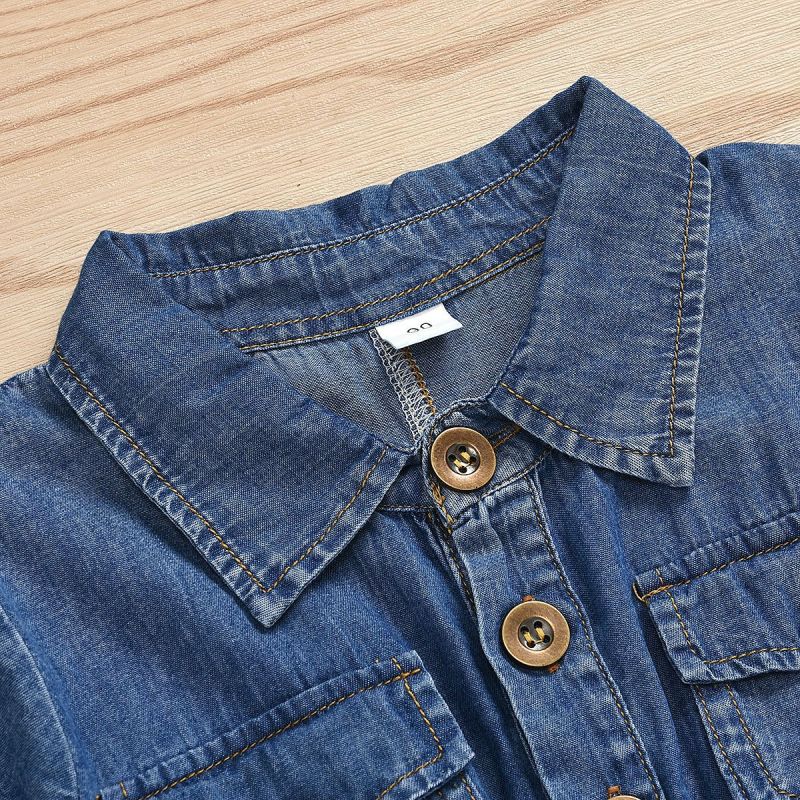 Summer Casual Jean Jumpsuit Kids Baby New Clothes Baby Clothes Summer Denim Romper Clothes Girl Jumpsuit