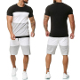 Summer Sport Fitness Homewear Men's Shorts Sleeve T-Shirt + Pant 2 Pieces Pant Sets Daily Clothing Male Suits for Men Tracksuit