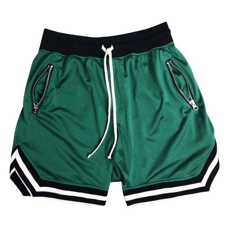 Men's plus basketball Running Cargo shorts with net Homme Streetwear Custom zip pockets Gym Sports Men's Elastic Waist Shorts