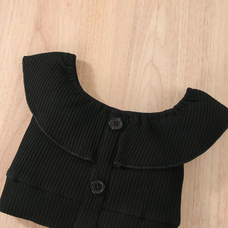 Conyson Summer Cool Girls Clothes Suits Black Knit Sleeveless Top+Camouflage Long Pants Kids Girl Casual Outfits