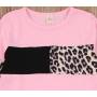 Conyson Patchwork Leopard Two Piece Baby Girl Clothes Long Sleeve Round Neck Top Elastic Head Long Pants Kids Sportswear Suit