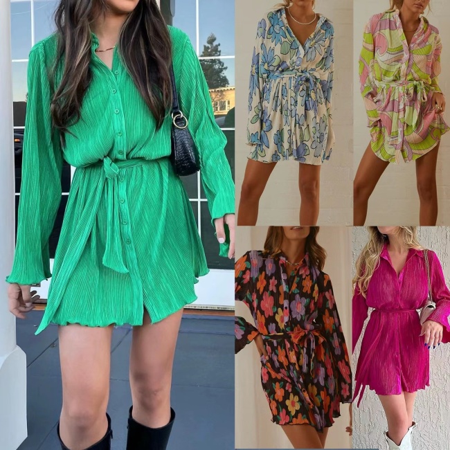 Conyson Latest Design Minimum 2 Pcs Polyester Fabric Casual Summer Formal Oversized Long Sleeve Sexy Petite Dresses Women
