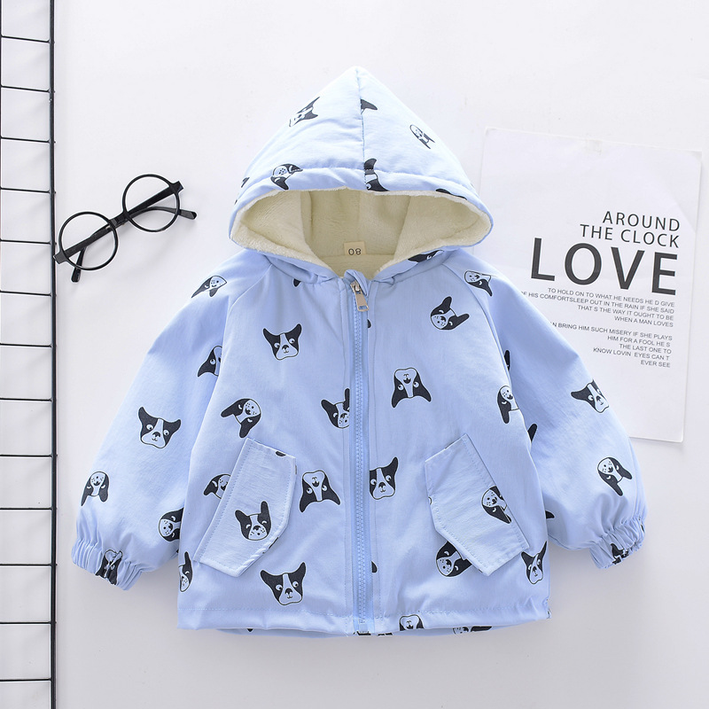 Factory Supply Warm And Soft Hooded Zipper Kid Cartoon Coat Kids Girls Jacket Children Winter clothing