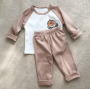 Conyson Latest Design Non-hooded Leisure Long Sleeve Cute Cartoon print patchwork color baby autumn cotton Kids Clothing Sets
